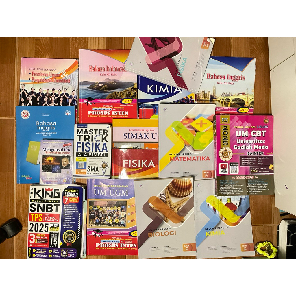 preloved buku inten, neutron, ks um cbt ugm saintek, the king snbt 2025