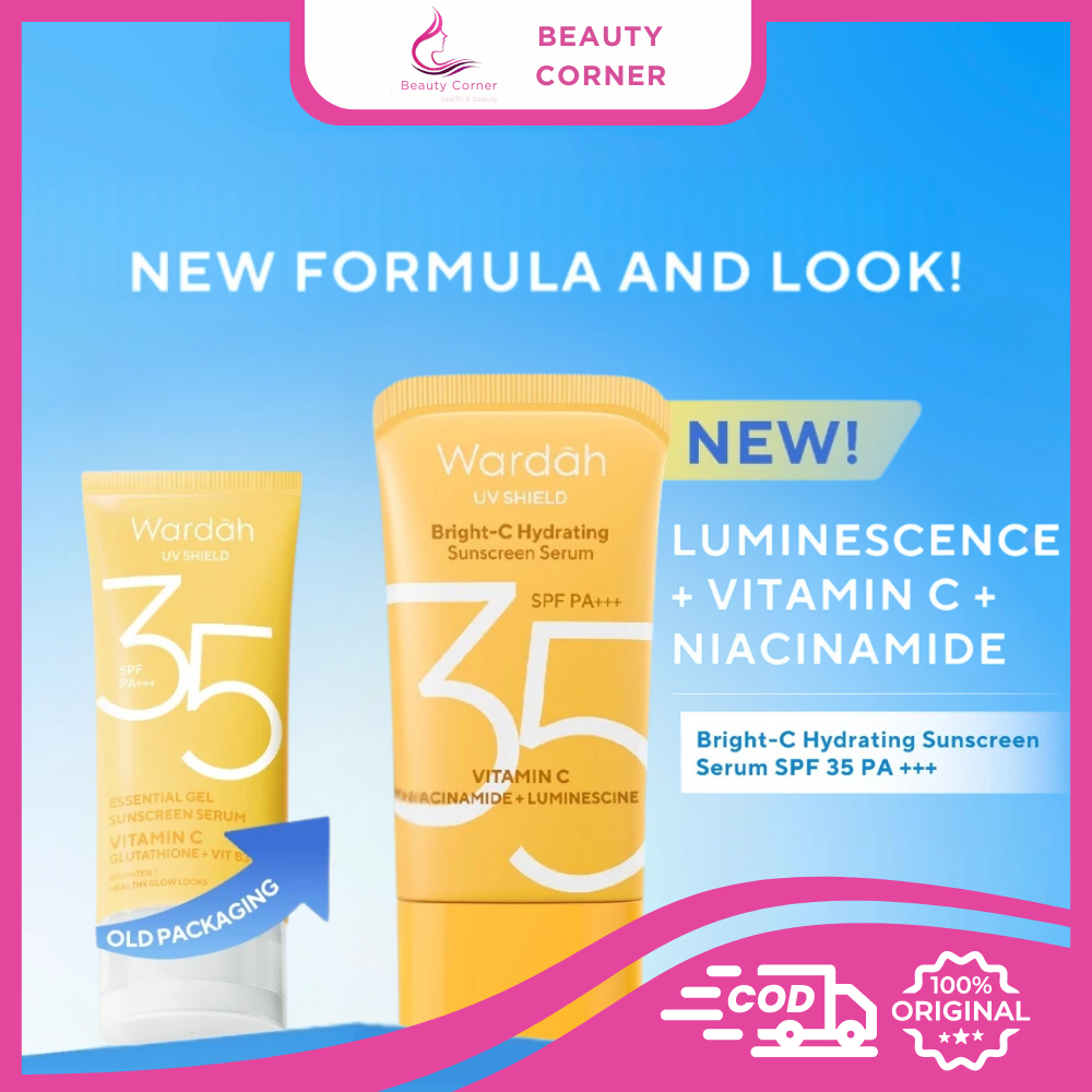 Wardah UV Shield Bright-C Hydrating Sunscreen Serum SPF 35 PA+++ - 40ml