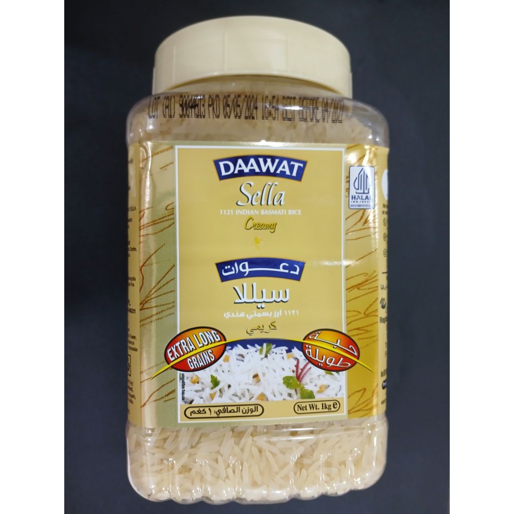 

BERAS BASMATI DAAWAT CREAMY SELLA 1 KG EXP 2027/4