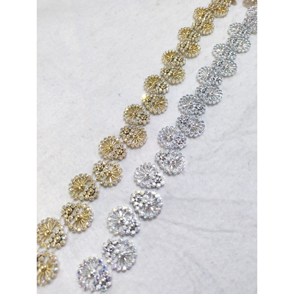 Renda Meteran Emas Silver