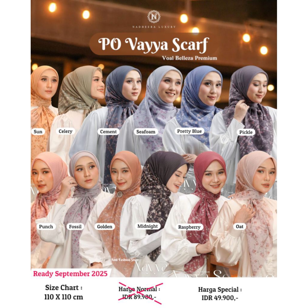 READY SERAGAMAN SCARF NADHEERA LUXURY VAYYA SCARF || NADHEERA LUXURY