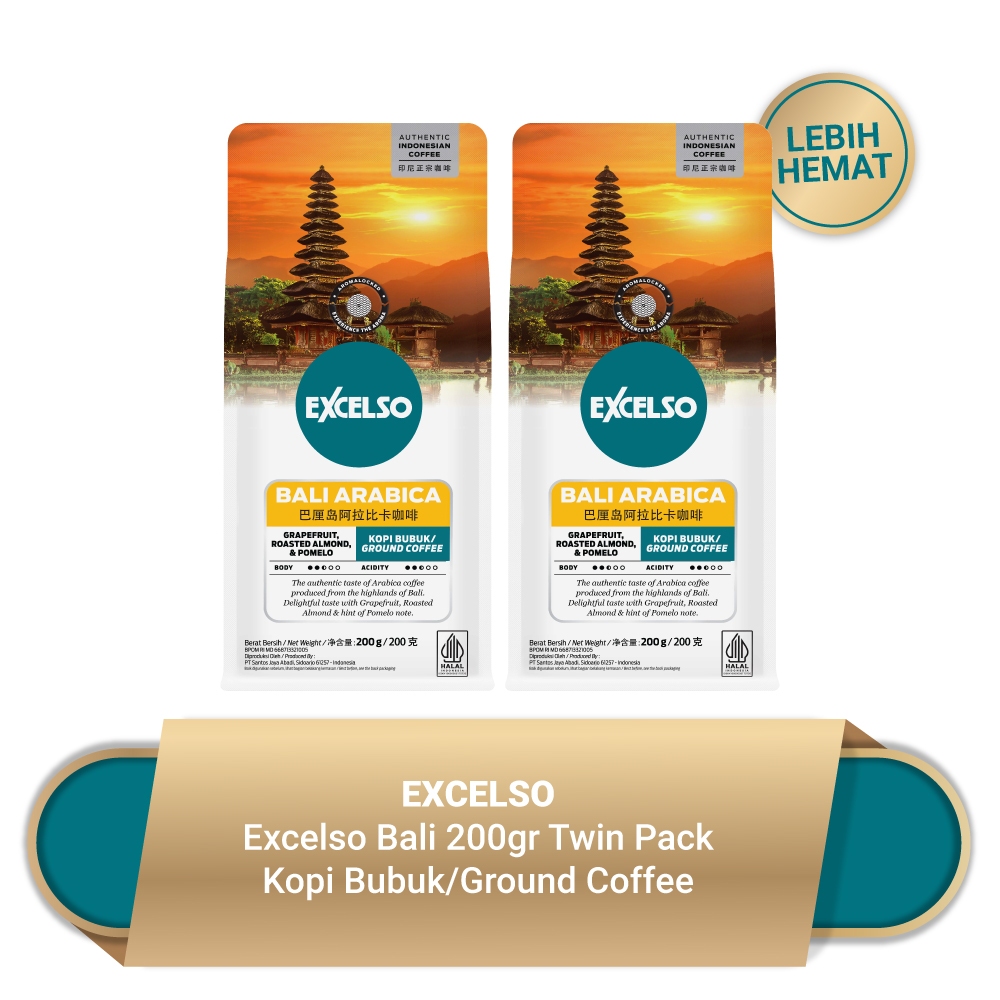 

Kopi Bubuk Excelso Bali Arabica 200gr Twin Pack