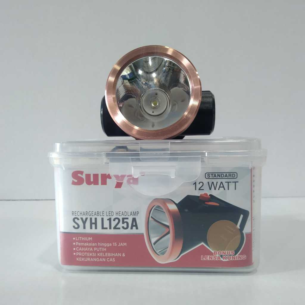 Surya Senter Kepala Super Terang Lampu LED 12 Watt