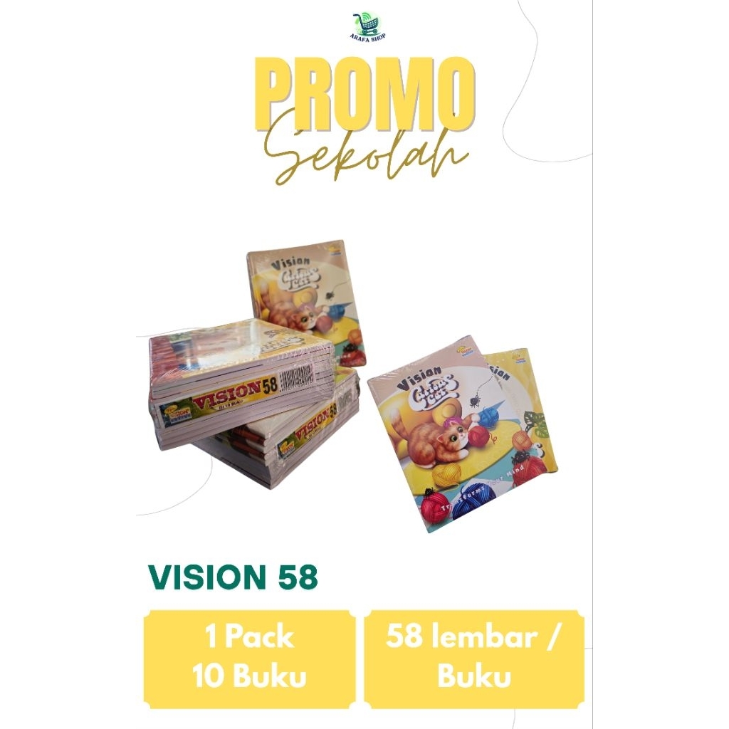 

Buku Tulis VISION 58 Lembar - 1 Pack 10 Buku