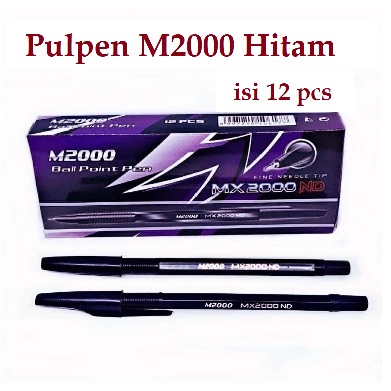 

(1 Box 12 Pcs) Pulpen Hitam M2000 MX2000ND / ballpoint Pena M2000 Per Lusin Hitam Murah Berkualitas pulpen tulis murah harga glosir