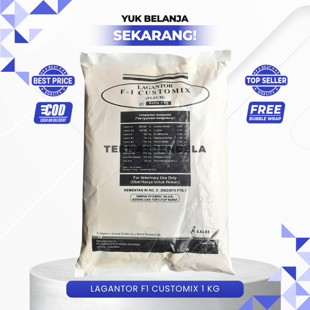 LAGANTOR F1 CUSTOMIX 1 KG - Premix Berkualitas Penggemukan Hewan Pedaging.