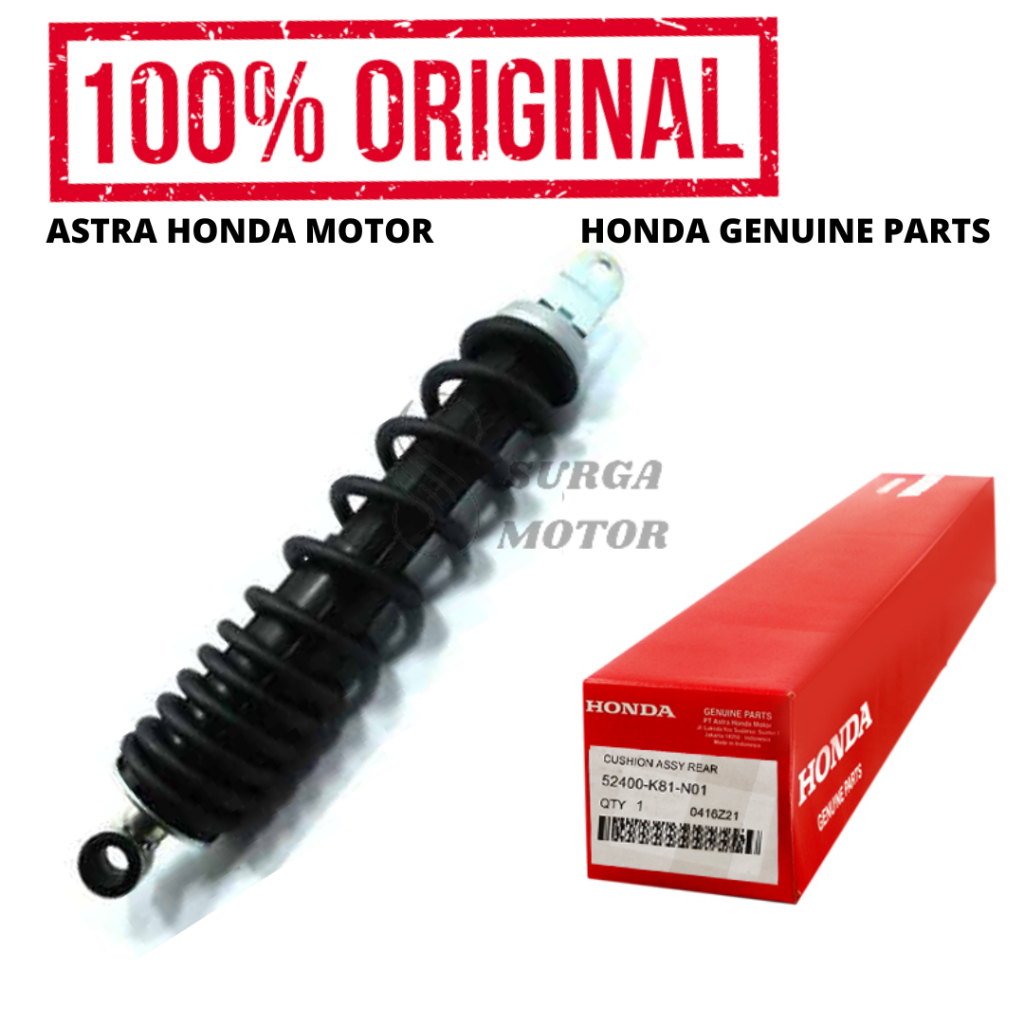 Shock Breaker Belakang BeAT Sporty eSP K81 2014 2016 K25G 2020 Original AHM 52400-K81-N01 Peredam Ke