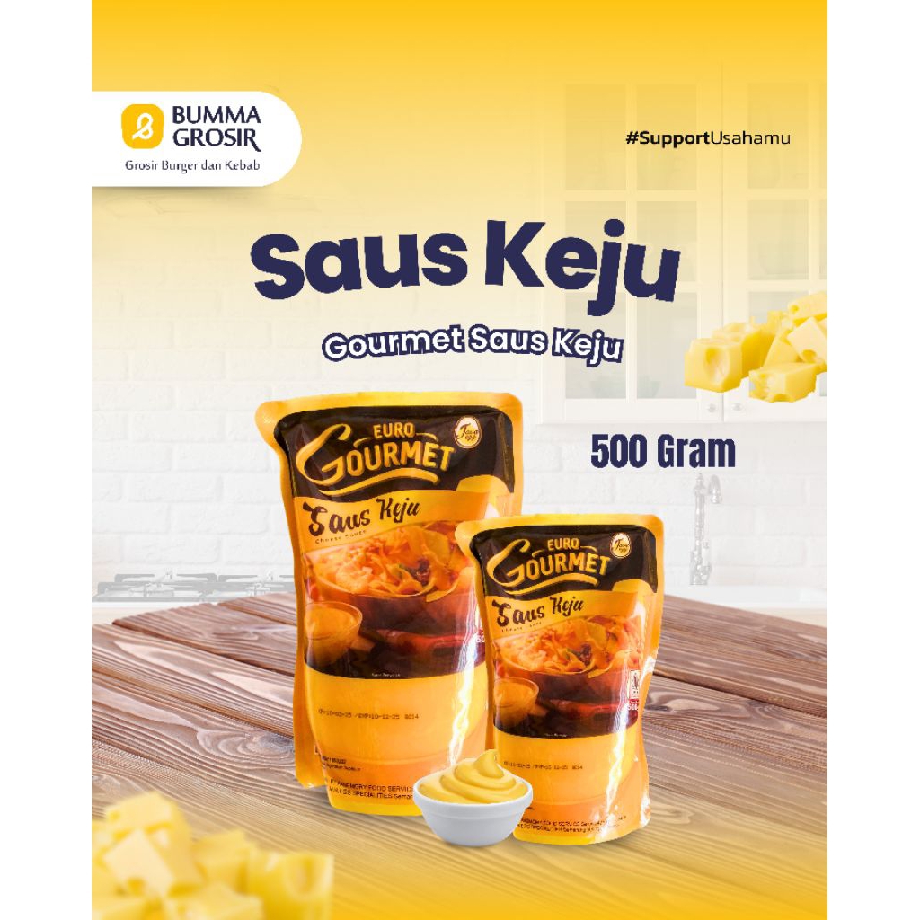 

Gourmet Saus Keju Choice Siram - saos keju - chesse sauce - Creamy chesse sauce- 500gram