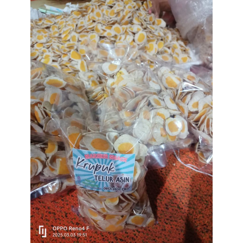 

Kerupuk telur Asin mentah Gurih 1kg
