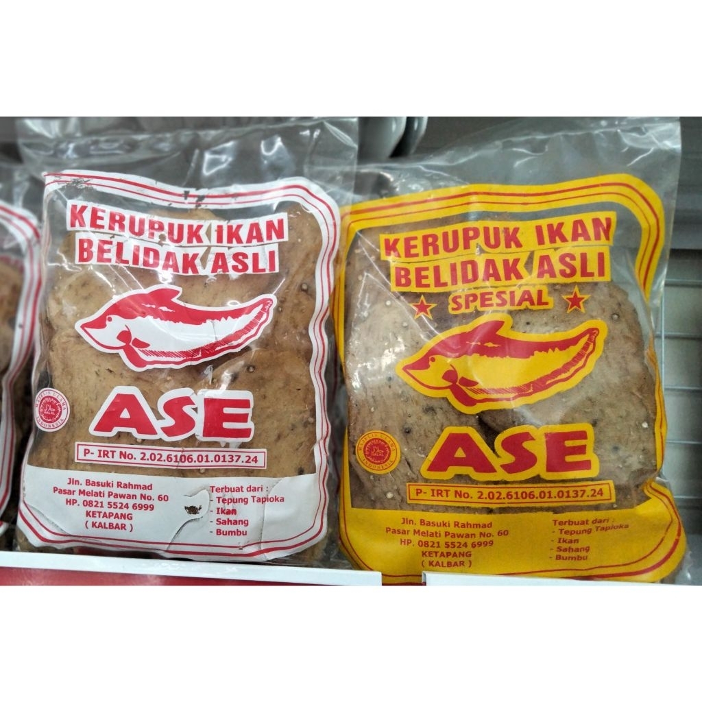 

Kerupuk Ikan Belidak Asli ASE / Kerupuk ASE / Kerupuk Ikan Belidak / Krupuk Mentah / Oleh Oleh Pontianak / Kerupuk Ikan Pipih / Makanan Asli Kalimantan Barat