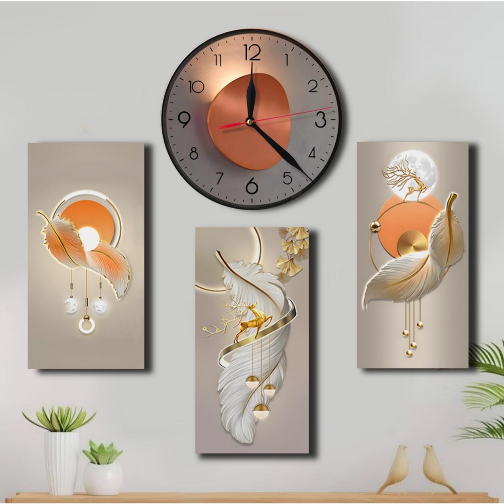 hot deals jam dinding jam estetik dinding hiasan dinding - set jam 3d dan hiasan dinding minimalis 3