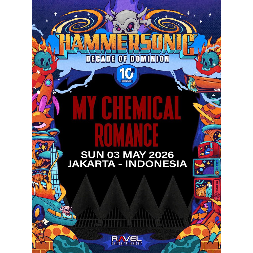 Tiket Hammersonic Line Up My Chemical Romance (MCR) 03 Mei 2026