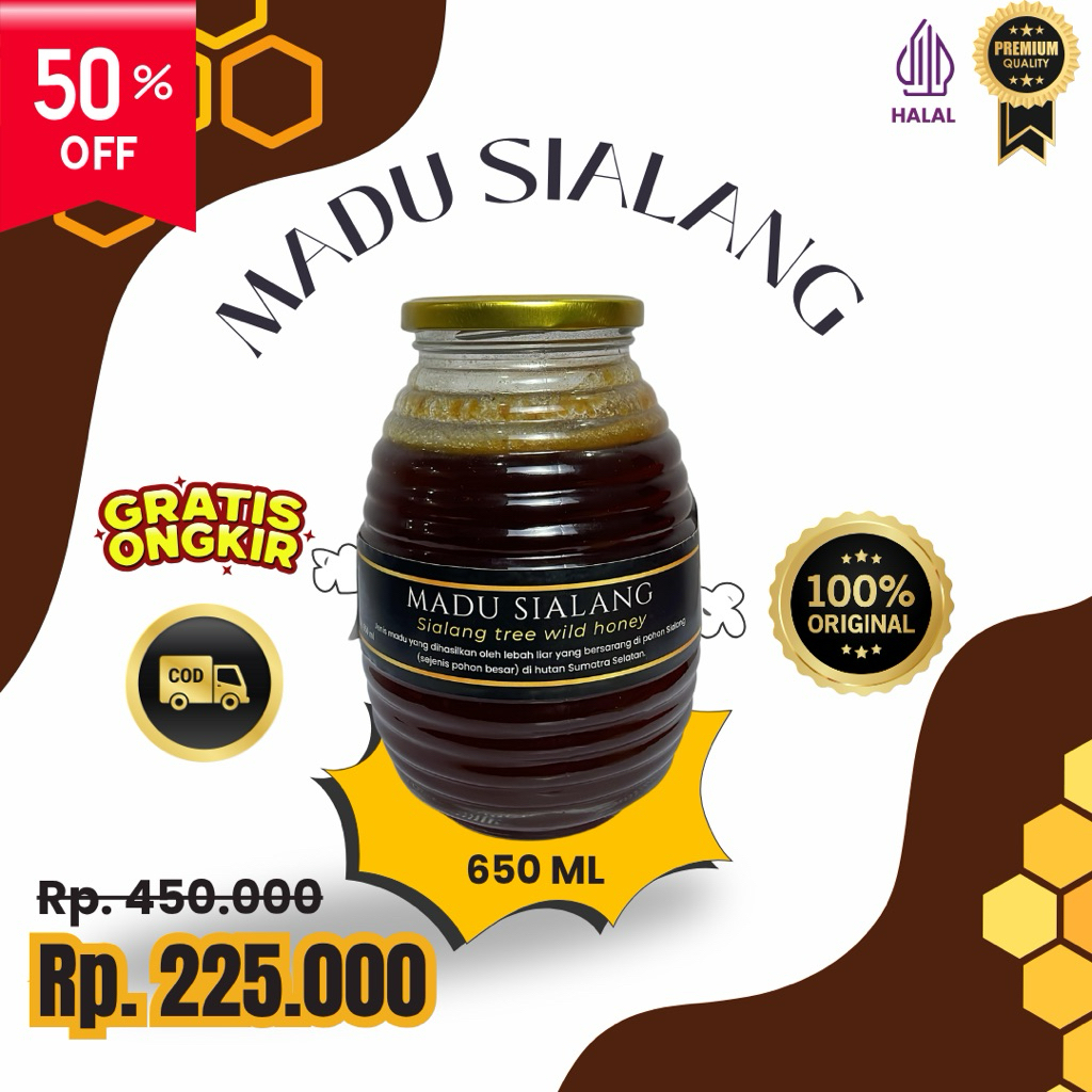 

DGL Madu Sialang Murni 100% Tanpa Campuran Mendukung Penyembuhan Luka dan Peradangan II 650ML