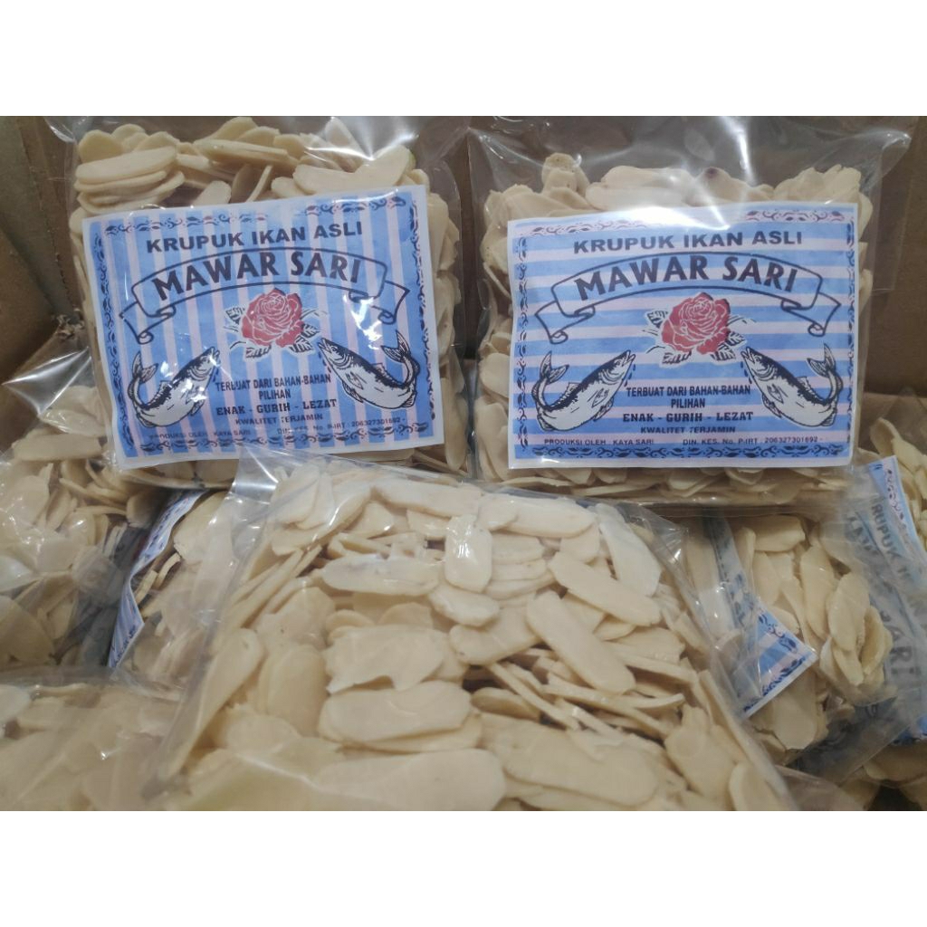 

Kerupuk Ikan Cap Mawar Sari 250 gram