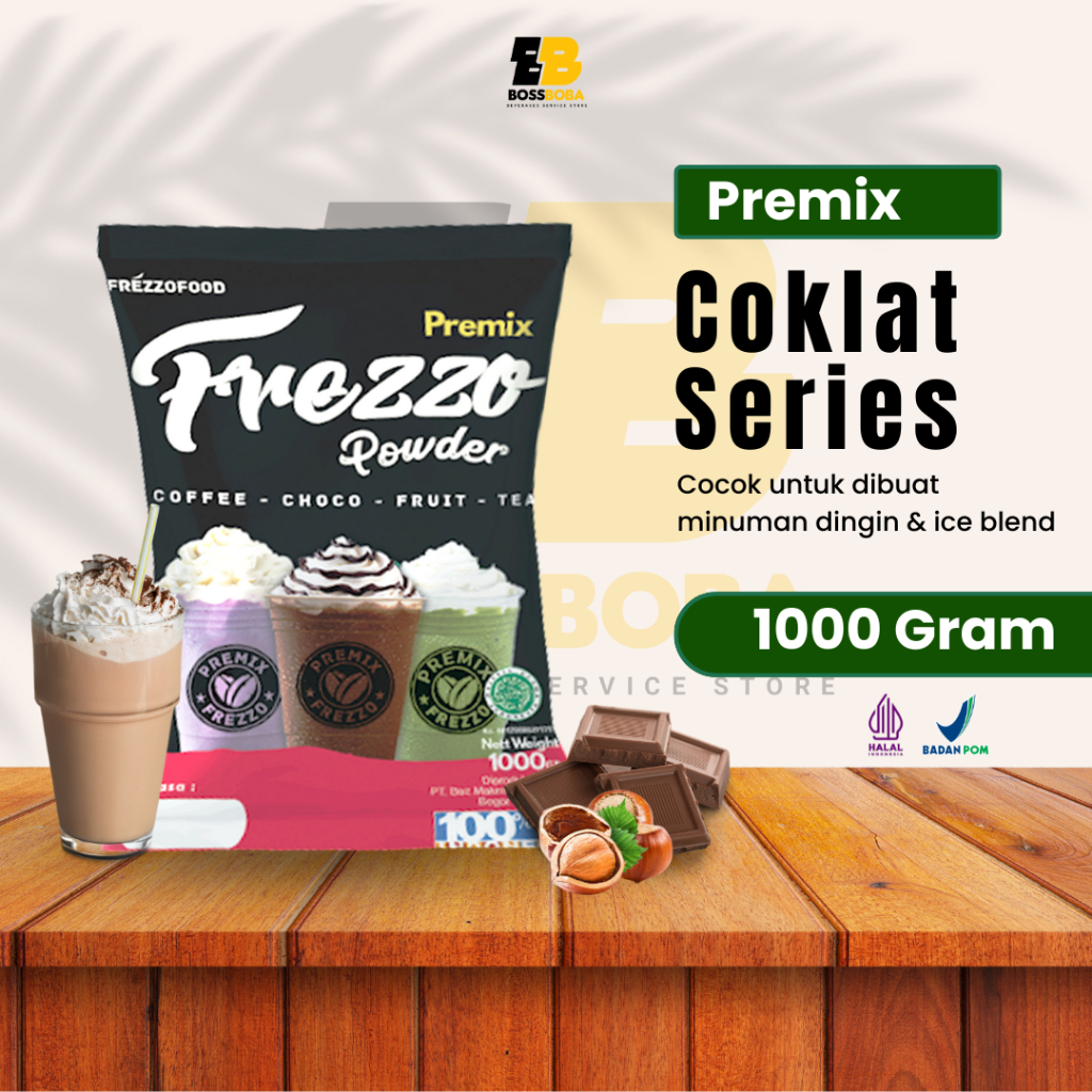 

Bubuk Minuman Coklat Series Premix Frezzo Powder Drink 1kg/Minuman Kekinian Murah/Bossboba