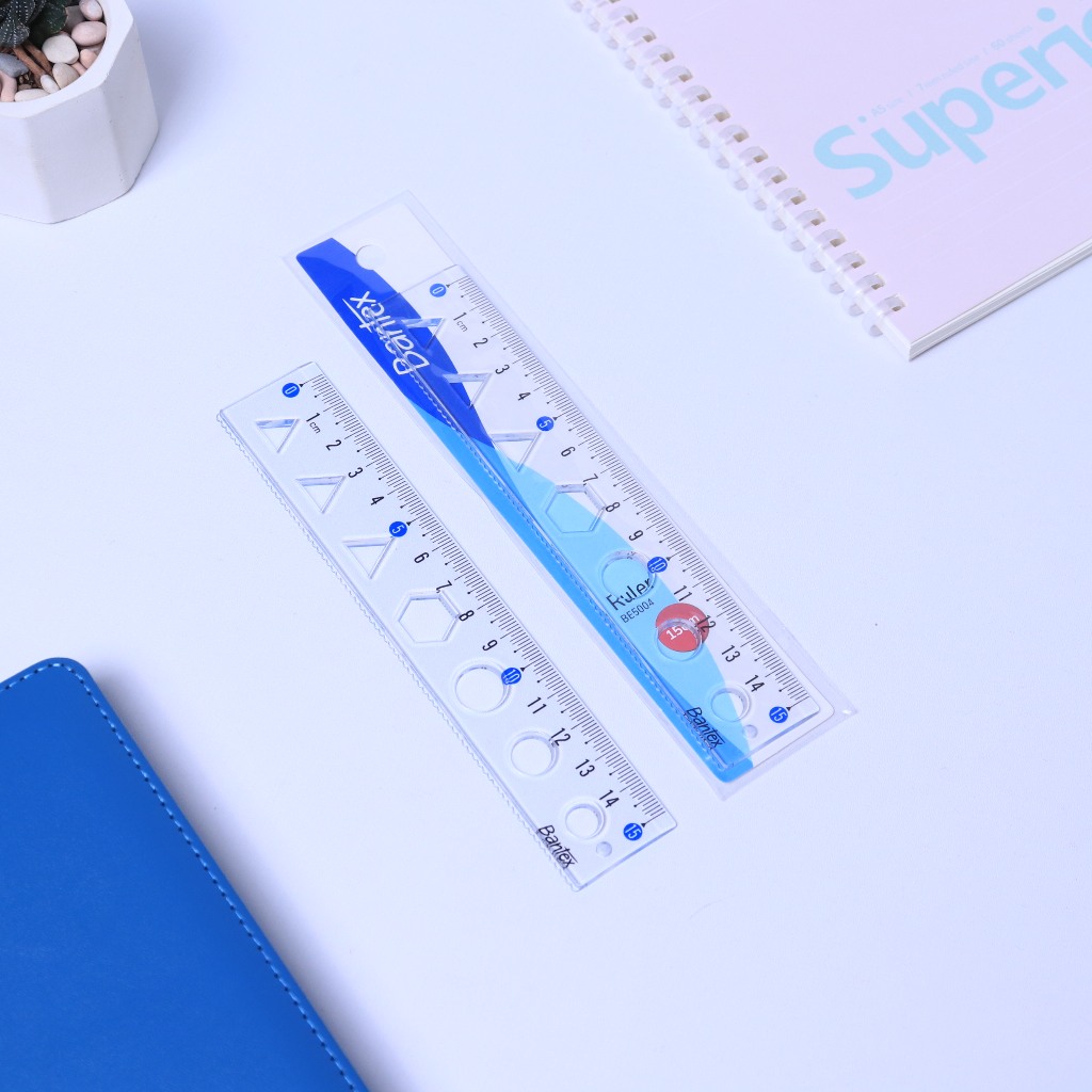 

[Stationery Home] Bantex Penggaris 15 cm / Ruler PVC Fleksibel Elastis BE5004