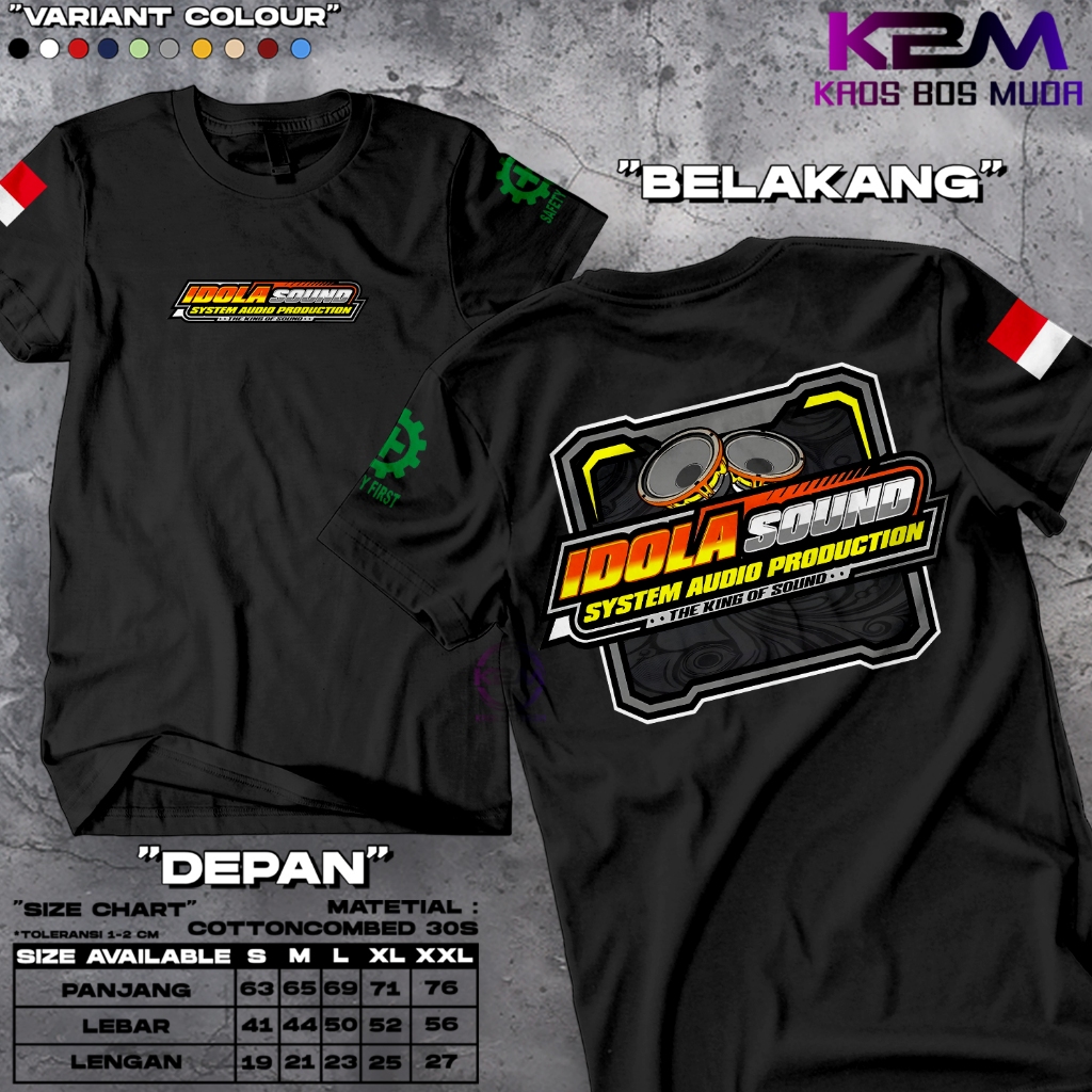 Kaos Pria Sound System Audio Idola Sound | Kaos Distro Pria Keren | Baju Kaos Pria Dan Wanita Dewasa