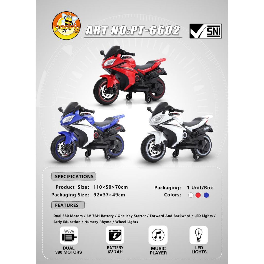 (BATAM) Motor Aki Anak DUCATI 6602