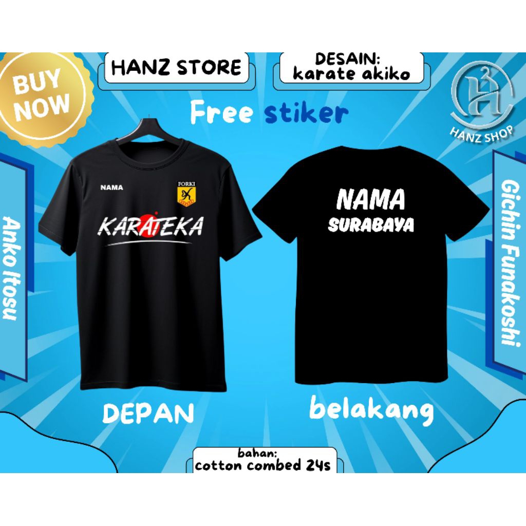 KAOS KARATE KEREN || KAOS KARATE DISTRO || BAJU KARATE KEREN || KAOS KARATE ANAK-ANAK || KAOS KARATE