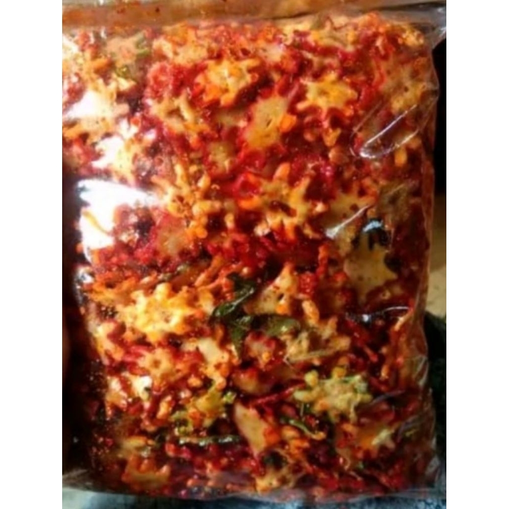 

buy 1 get 2 krupuk seblak 400g pedas daun jeruk