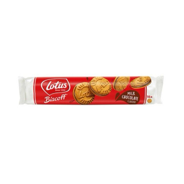 

Lotus Biscoff Biscuit Sandwich Cokelat Susu 150 gr