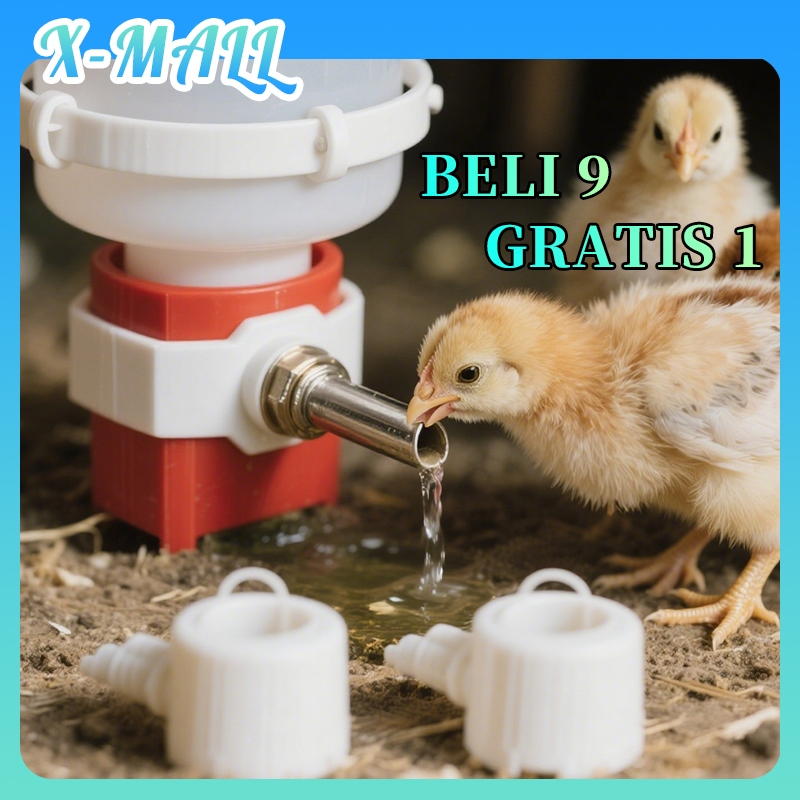 【BELI 9 GRATIS 1】Nipple A9 Bulat nipel nepel nippel alat minum ayam puyuh pedaging broiler A9 Bulat