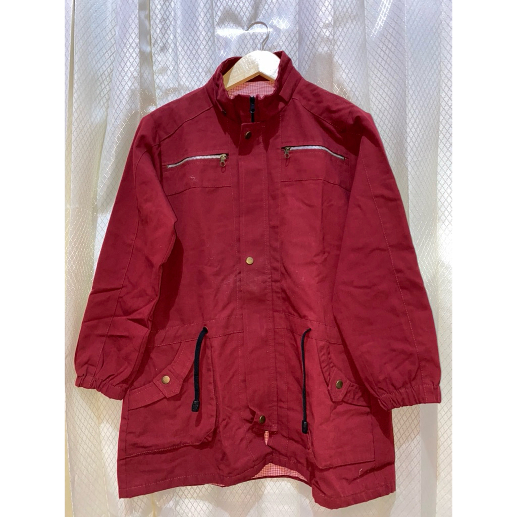 Preloved jaket parka wanita bolak balik