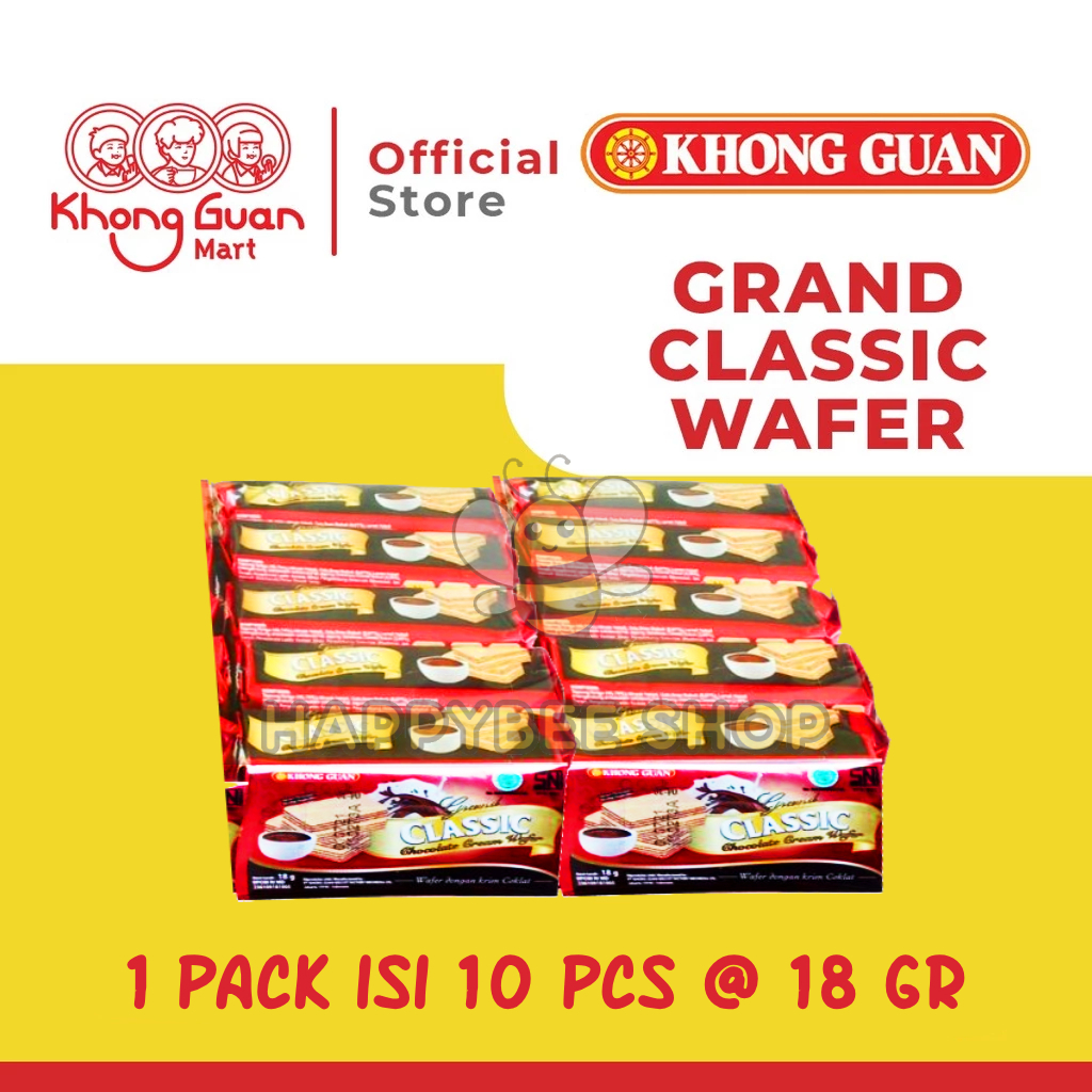 

Khong Guan Grand Classic Wafer 1 Pack isi 10 Pcs @ 18 gr