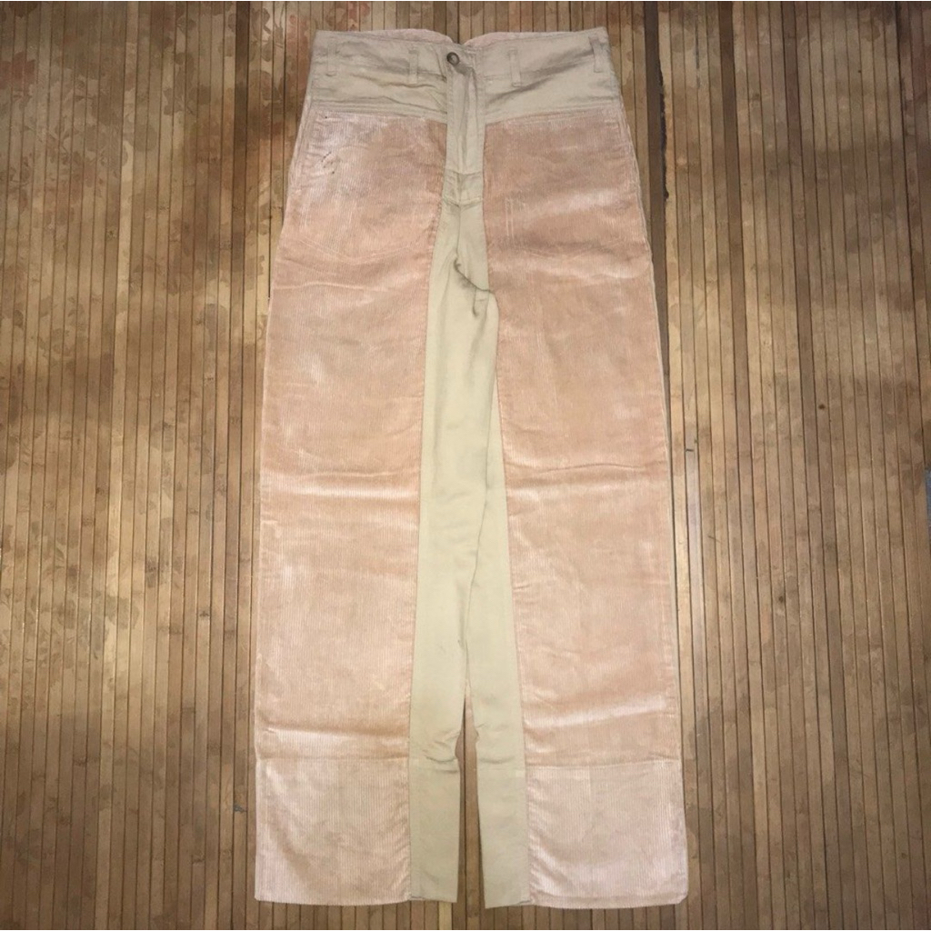 VINTAGE MARITHE FRANCOIS GIRBAUD MIX CORDUROY WIDE FIT BUCKLE BACK PANTS Y2K comme des garcons kapit