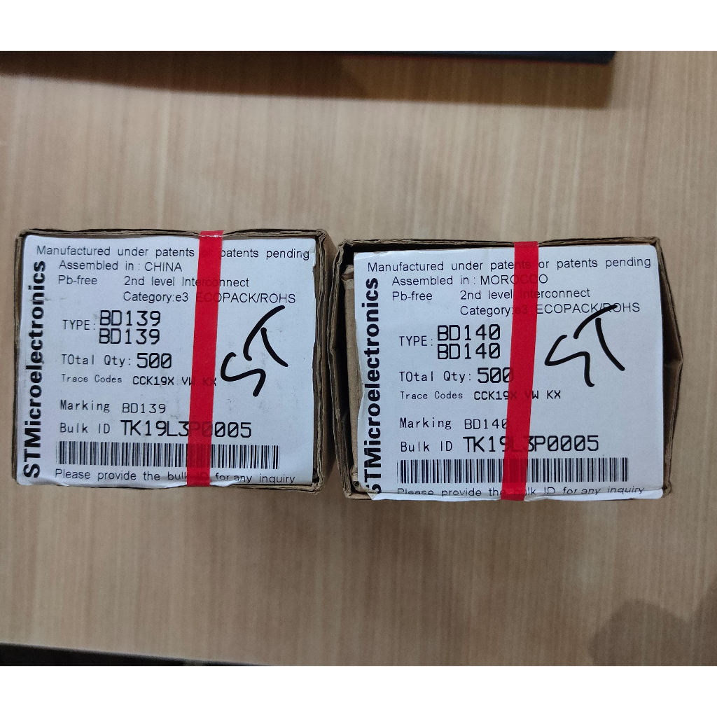 

( 500 PCS ) BD 139 ST ORI DAN BD 140 ST ORI HARGA PER 500 PCS