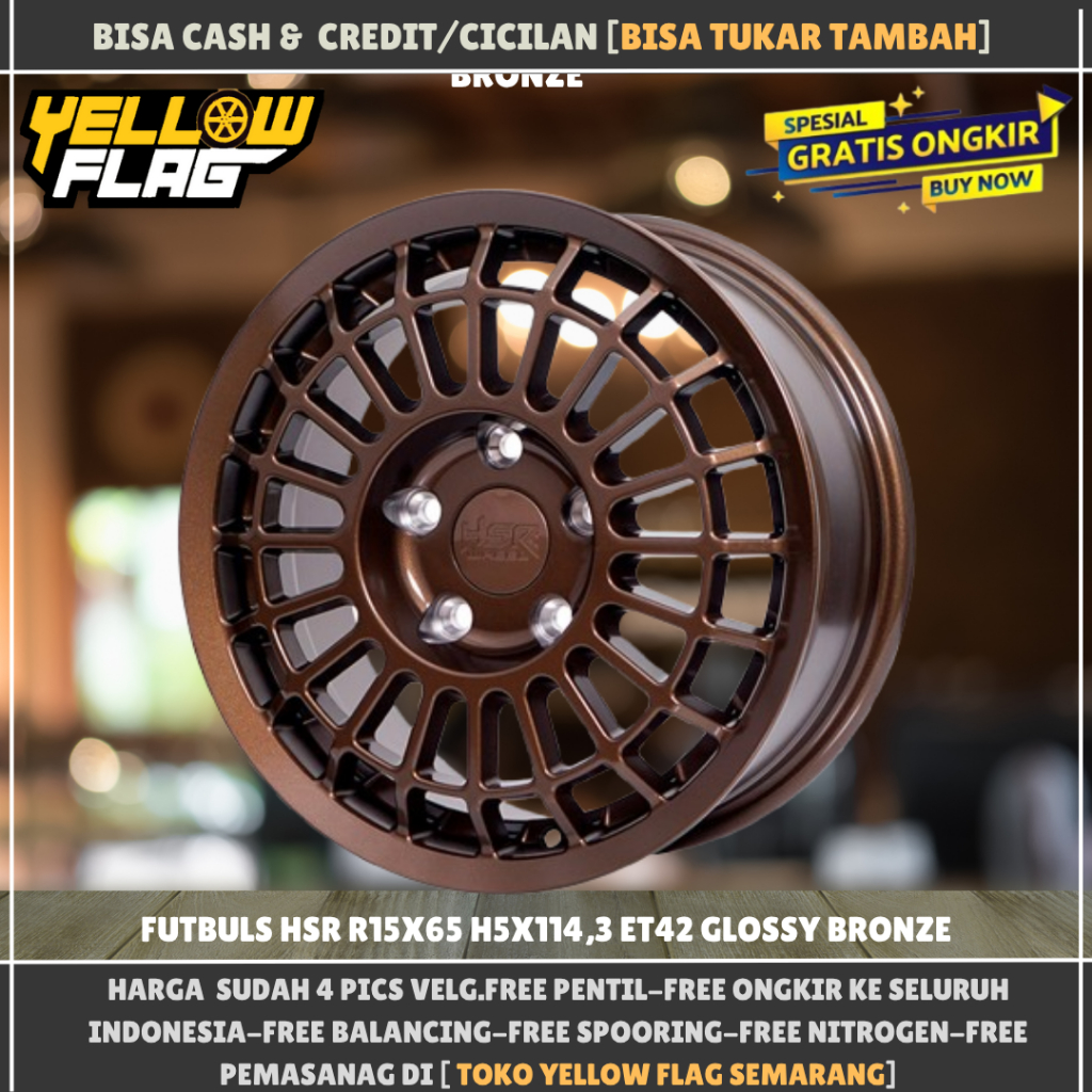 Velg clasic ring 15 hsr futbuls pcd 5x114,3 untuk taruna trajet santafe r15 hsr futbuls r15