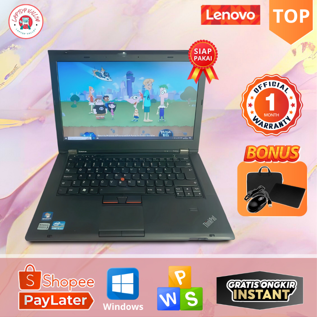 Laptop Lenovo Thinkpad T430 T431S Core i5/i7 Gen 3 - Layar 14 Inch - MURAH BERKUALITAS DAN BERGARANS