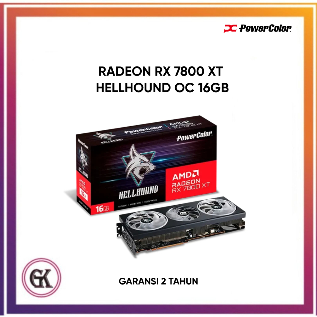 VGA POWERCOLOR AMD RADEON RX 7800 XT HELLHOUND OC 16GB GDDR6 RX 7800XT