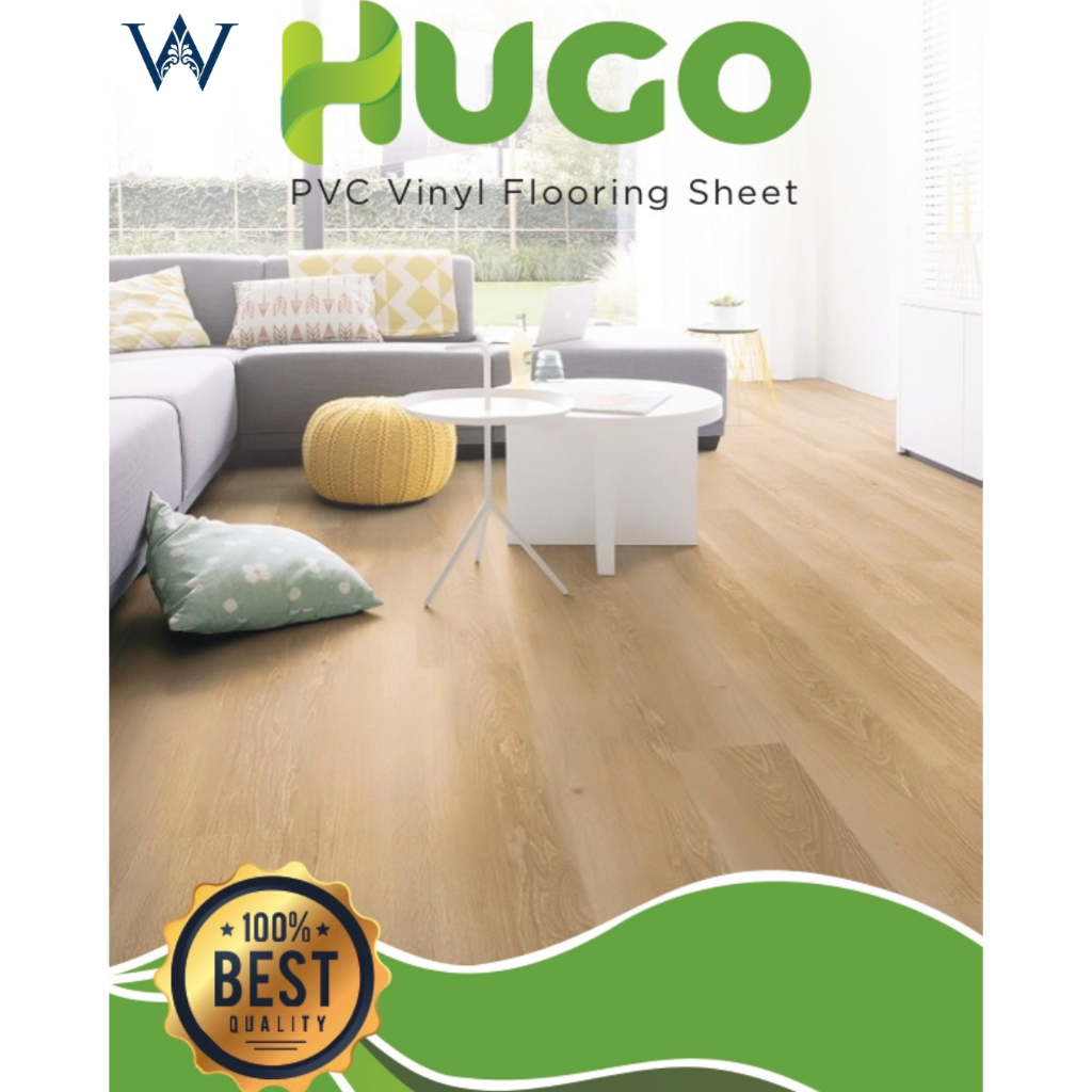 Lantai Vinyl HUGO 1.5mm Motif Kayu / vinyl roll / vinyl meteran