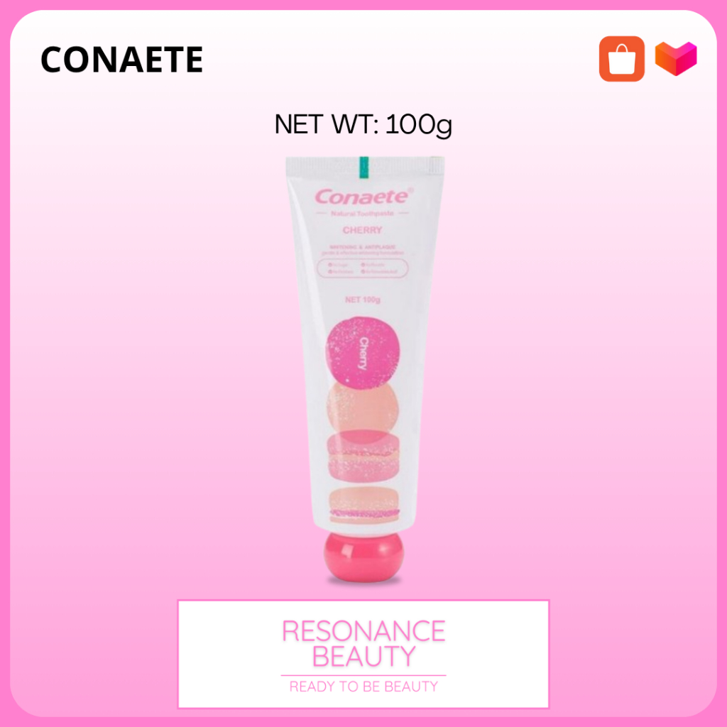 CONAETE Pasta Gigi Natural Cherry 100g | Natural Cherry Toothpaste | COD PROMO | Pasta Gigi Menghila