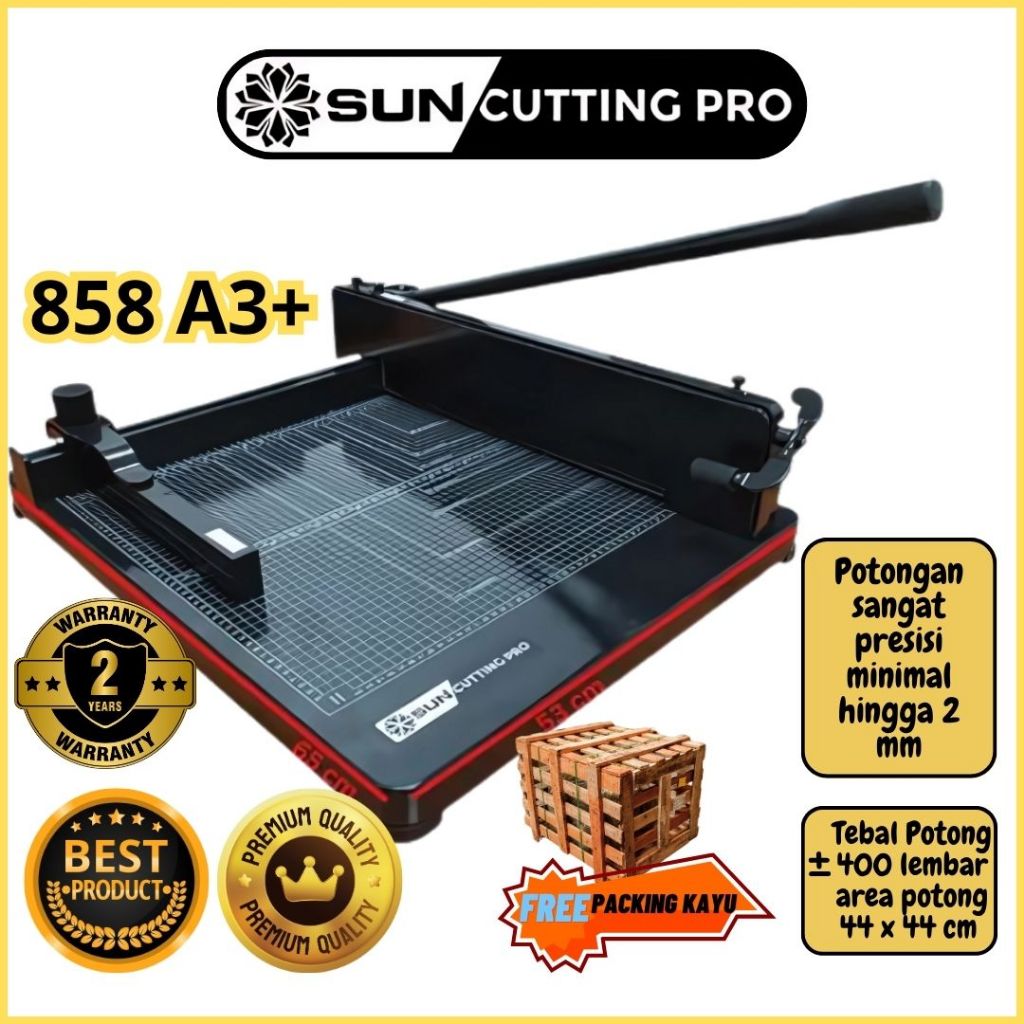 

READY Mesin Pemotong Kertas 1 rim 858 A3 Hitam Kualitas Super Premium Garansi 2 Tahun ( Alat Potong Kertas / Paper Cutter HVS, Art paper, sticker )