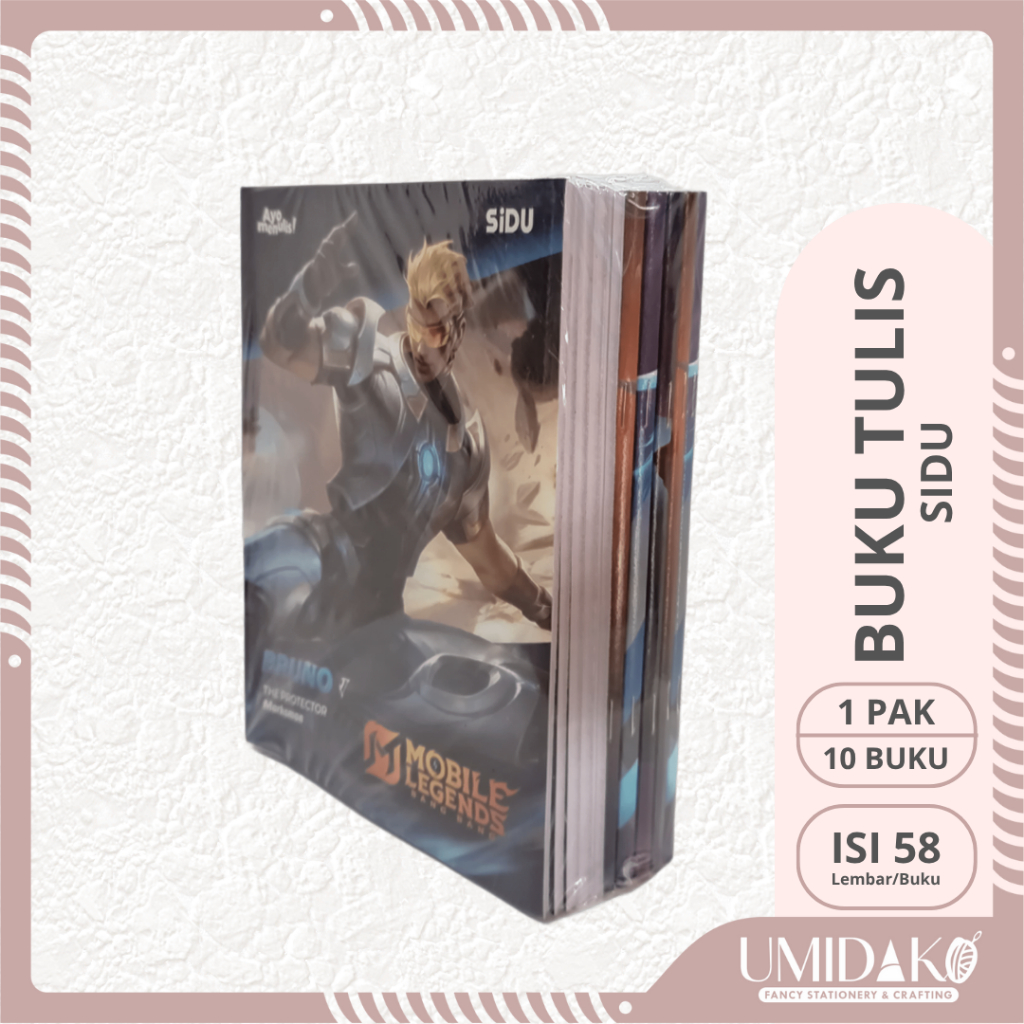 

[UMIDAKO] BUKU TULIS SIDU MOBILE LEGEND ISI 58 LEMBAR (PAK)