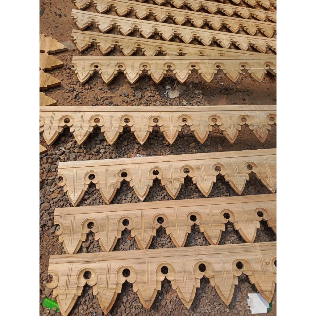 lisplang kayu jati motif ukiran