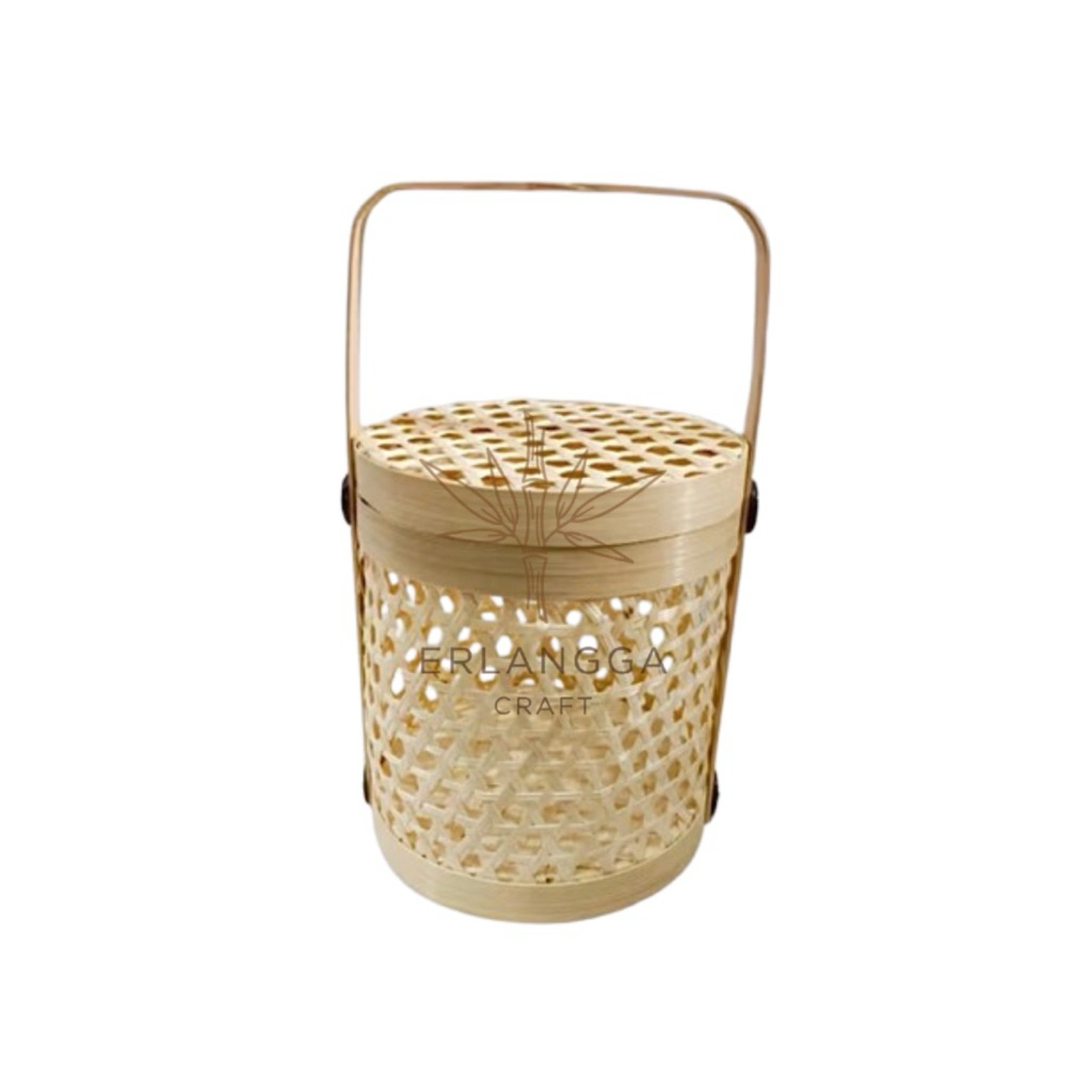 Rantang Bambu Bulat | Rantang Hampers Bambu | Hampers Bulat