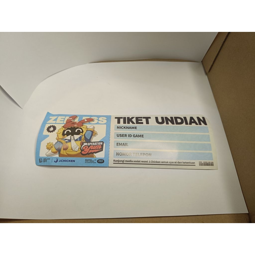 Jchicken x Zenless Zone Zero Tiket Undian