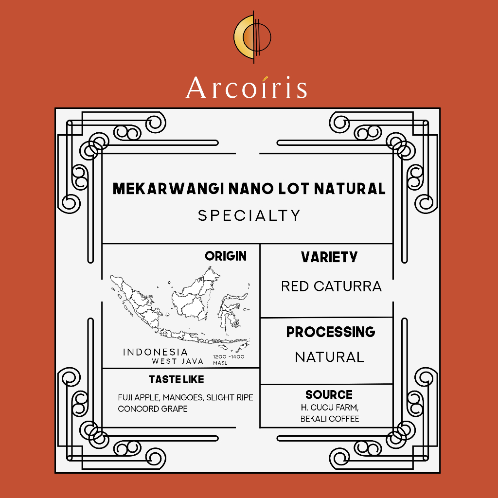 

Mekarwangi Nano Lot Natural - Arcoiris Coffee - Kopi Arabika - 150 gram - 150 gram