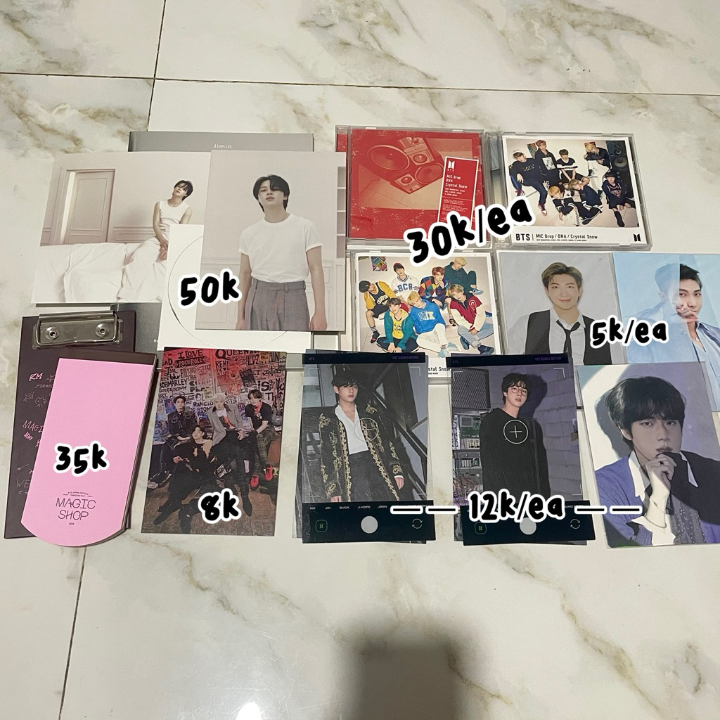 [BACA DESC] official photocard pc mpc postcard bts rm namjoon jin seokjin suga yoongi jhope jimin ta