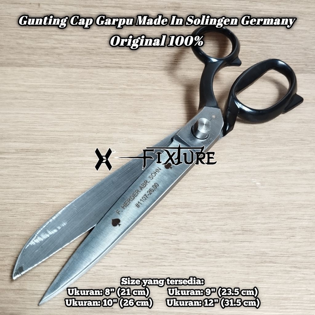 Gunting Kain Tailor Cap Garpu Solingen Germany 8 9 10 12 Inch Guting Friedr Herder Abr Shon- 10 Inch