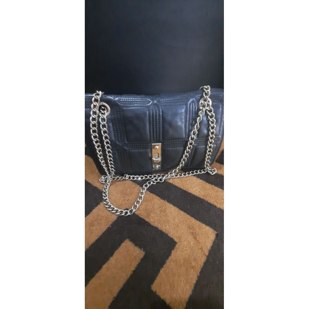 second bag, tas second, sling bag rantai, gillivo, kulit asli, bisa di sling, bisa shoulder