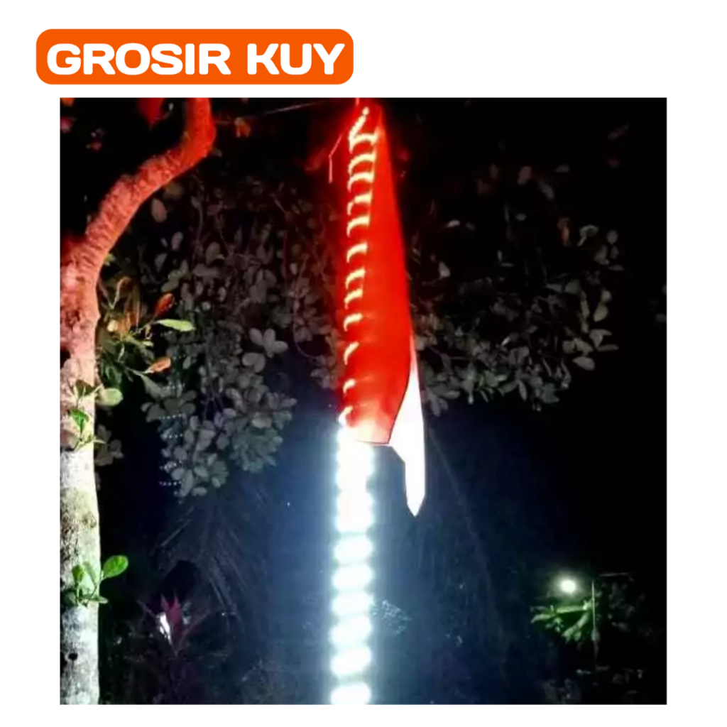 Lampu LED Strip Merah Putih Selang Waterproof lampu hias tiang gapura jalan agustusan panjang 4 mete