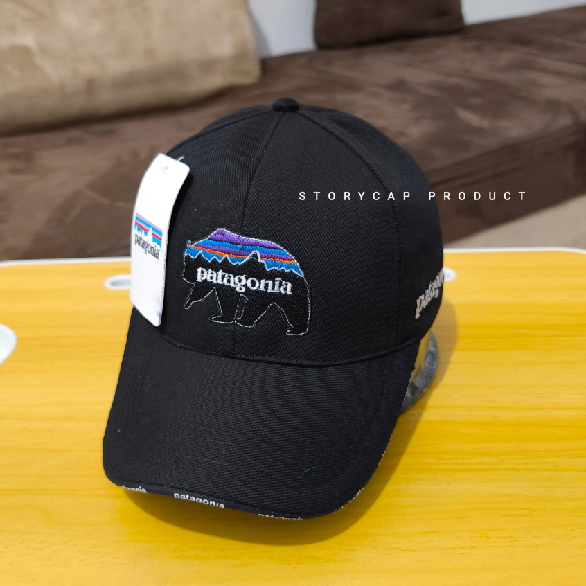 TOPI BASEBALL DISTRO LOGO PATAGONIA - TOPI BASEBALL PRIA WANITA HITAM LOGO PATAGONIA Beruang