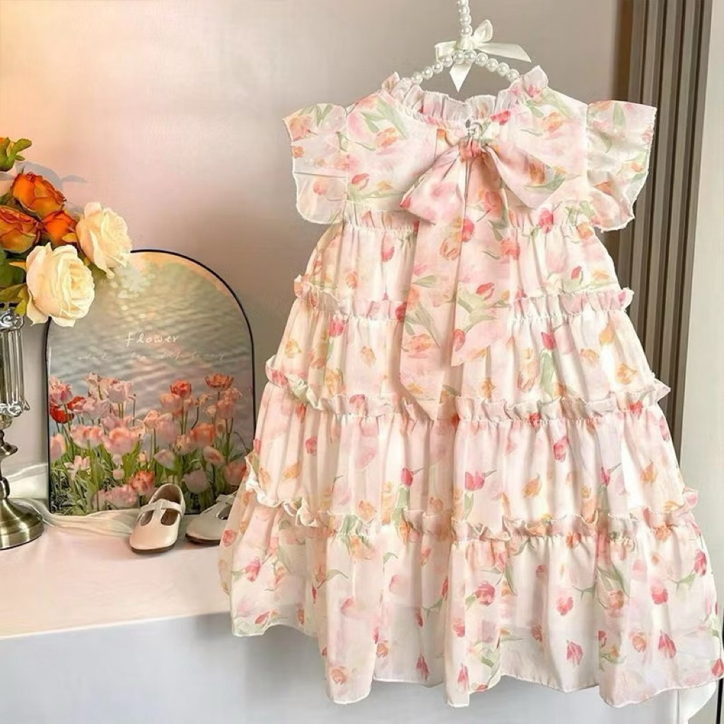 gaun anak perempuan baju pesta anak usia 2-9 tahun