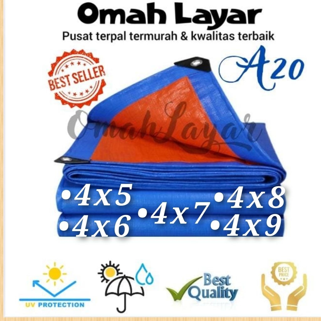 terpal korea terpal plastik 4c5 4x6 4x7 4x8 4x9 A20 korea terpal tenda truck terpal tebal anti air