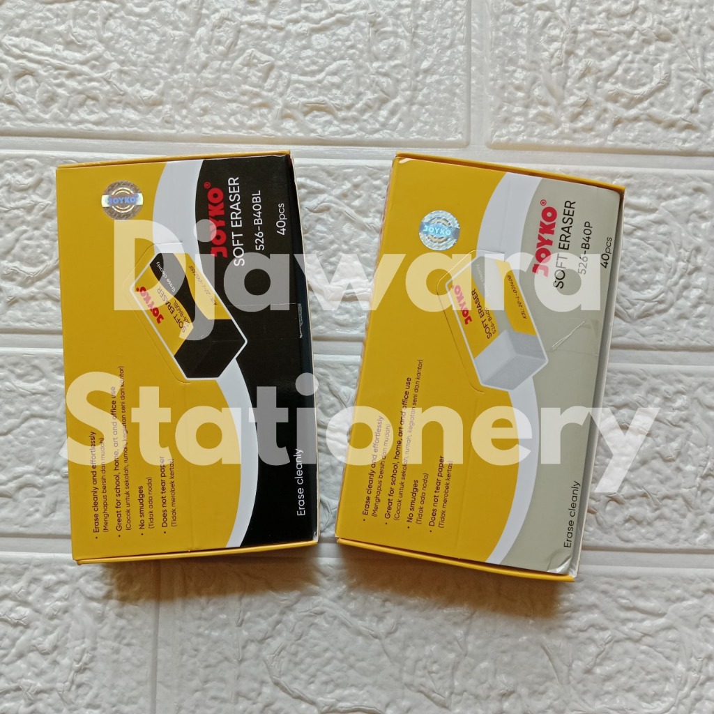 

SATU PACK (40 PCS DAN 20 PCS) Penghapus Pensil JOYKO 526-B40P, 526-B40BL, 526-B20, Dan ER-20BL
