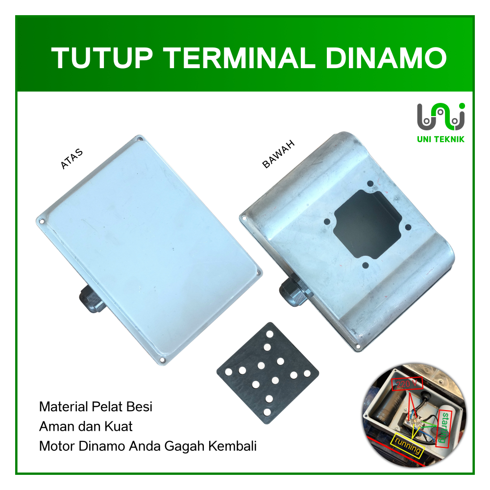 Box penutup terminal kapasitor dinamo - Box terminal elmo 1 phase